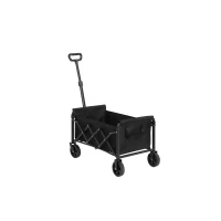 Faltbarer Strand- und Gartenwagen, für Camping, Einkaufen, 66 x 41 x 44,5 cm, Schwarz(m-4)