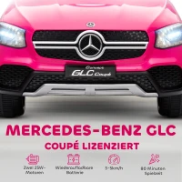 AIYAPLAY Elektroauto für Kinder, 12V Kinderauto mit Fernbedienung, LED-Lichter, Musik, 3 Geschwindigkeiten, 3-6 Jahre, Rosa(m-4)