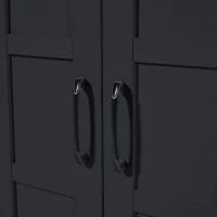 Extendable Bar Table with 2 Drawers and 4 Compartments, Expandable Kitchen Island for 2–6 People, 133-202L x 70W x 93.5H cm, Black(m-8)