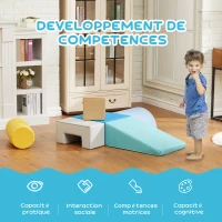 AIYAPLAY 6 blocs de construction en mousse XXL - jeux éducatif - module motricité - certifiés normes EN71-1-2-3 - mousse PU 20D(m-5)