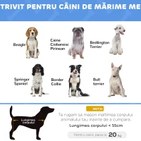 PawHut Pat Ridicat pentru Câini cu Tetieră, pentru Interior și Exterior, 106x81x33 cm, Negru(m-4)