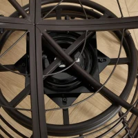 Poltrona Papasan, girevole a 360°, cuscino spesso(tessuto a coste), struttura in acciaio, 92x92x67 cm, Verde chiaro(m-11)