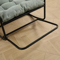 Sedia a dondolo da esterno con cuscino confortevole, per soggiorno, camera da letto, sala lettura, 75x116x82 cm, Verde chiaro(m-7)