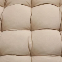 Sedia a dondolo da esterno con cuscino confortevole, per soggiorno, camera da letto, sala lettura, 75x116x82 cm, Beige(m-13)
