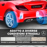 AIYAPLAY Macchina Elettrica per Bambini Licenza Mercedes SLC 300 con Telecomando, in PP e Metallo, 107x62.5x44 cm, Rosso(m-7)