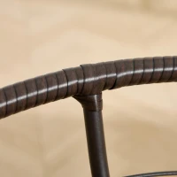 Poltrona Papasan, girevole a 360°, cuscino spesso(tessuto a coste), struttura in acciaio, 92x92x67 cm, Blu marino(m-9)