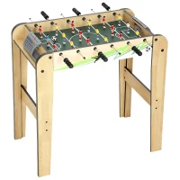 SPORTNOW Futbolín para Niños de Madera Mesa de Futbolín con 2 Marcadores 6 Barras 18 Jugadores 75x66x75 cm Natural(m-10)