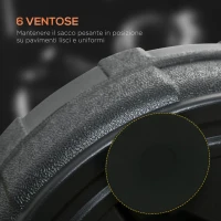 SPORTNOW Punching Ball da Terra con Base Riempibile e Ventose, Altezza Regolabile da 145-180 cm, Nero(m-6)