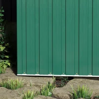 Outsunny 5 x 3ft Garden Storage Shed with Sliding Door and Sloped Roof Outdoor Equipment Tool, Green(m-8)