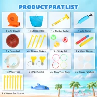 AIYAPLAY Inflatable Bouncy Castle for Kids, Sharks Theme Jumping Bounce House with Slide, Climbing Wall for Indoor Outdoor(m-8)