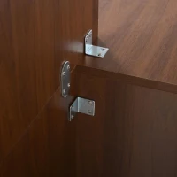 Kompaktgarderobe mit Schuhschrank, Kleiderstange, Haken und verstellbaren Böden, 115 x 38,5 x 191,5 cm, Naturfarbe(m-11)