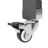 Mobile Wood Tool Cabinet with Stainless Steel Worktop, Weatherproof Barbecue Station for Outdoor Use, 80L x 51W x 91.5H cm, Natural(m-9)