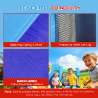 AIYAPLAY 8 in 1 Bouncy Castle for Kids, Inflatable Bounce House with Slide, Pool (Ball Pit), Water Cannon for Indoor Outdoor(m-5)