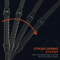 SPORTNOW Punching Ball de Podea cu Bază Reumplută și Ventuze, Înălțime Reglabilă 145-180 cm, Negru(m-4)