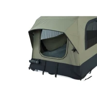 Aufblasbares Camping-Dachzelt fürs Auto/SUV, Platz für 2 Erwachsene + 1 Kind, 220x145x140 cm, Grün(m-5)
