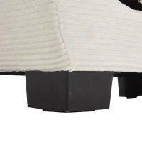 Oversized Cloud Sofa with Ergonomic High-Resilience Foam & 2 Lumbar Cushions, Modular Couch for 2 People, 224L x 81W x 81H cm, Beige(m-12)