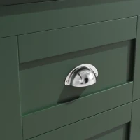 Smart Storage Cabinet with 4 Doors & 3 Drawers, Tall Sideboard with App-Controlled USB LED Lighting, 120L x 40W x 179H cm, Green(m-8)