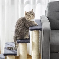 PawHut Dog Steps for Bed 4 Steps Pet Stairs for Dog Cat ladder Scratch Post(m-20)