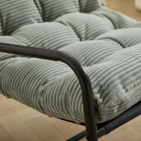 Sedia a dondolo da esterno con cuscino confortevole, per soggiorno, camera da letto, sala lettura, 75x116x82 cm, Verde chiaro(m-9)