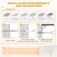 PawHut Ścienny Zestaw Drapaków, Powierzchnie Sizalowe, 4 Elementy, dla 1-3 Kotów, Beżowy(m-7)