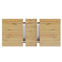 Extendable Dining Table with Leaf and Built-In Storage Shelves, Versatile Centrepiece for Open-Plan Areas, 110-140L x 70W x 76H cm, Wood(m-12)