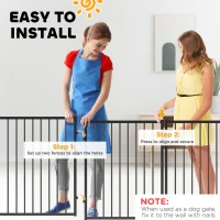 PawHut kojec dla szczeniąt, 8-częściowy wybieg z 8 panelami, z drzwiami, elastyczny, składany, wybieg o wysokości 76 cm, kojec dla małych i średnich psów do użytku wewnętrznego, na zewnątrz i do ogrodu(m-7)