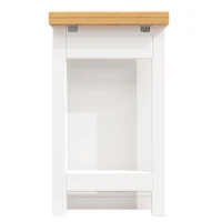 Extendable Bar Table with Smart Pull-Out System, Multifunctional Sideboard with Adjustable Compartments, 120-180L x 40W x 76H cm, White(m-11)