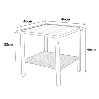 Outdoor-Dreh-Schaukelstuhl-Set, Set 3 Stück mit 1 Tisch und 2 Schaukelstühle, 360° Dreh- und Schaukelfunktion, Braun+Grau(m-4)