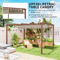 Outsunny Pergola 3x4m z magnesowym dachem, altana ogrodowa(m-4)