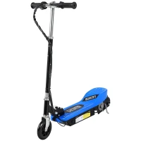 HOMCOM Patinete Eléctrico Plegable para Niños y Adolescentes de +7 Años con Manillar Ajustable en Altura 78x37x87-95 cm Azul(m-1)