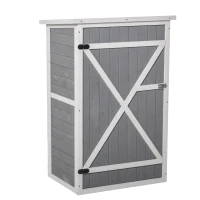 Outsunny Casuta Lemn 75×56×115 cm – Depozitare Unelte cu Acoperis Impermeabil(m-15)