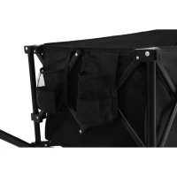 Faltbarer erweiterbarer Bollerwagen, mit viel Stauraum, 136x54x60 cm, Schwarz(m-11)