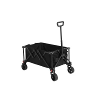 Faltbarer Bollerwagen, für Camping, Einkaufen, 77 x 48 x 45 cm, Schwarz(m-1)