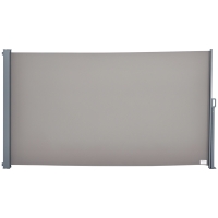Outsunny Store Brise-Vue Rétractable Gris 3x1.6m