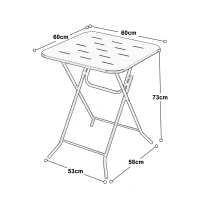 Set bistro pieghevole in 3 pezzi in acciaio, con 2 sedie + 1 tavolo, Nero(m-3)