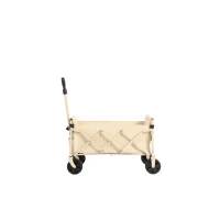 Faltbarer Strand- und Gartenwagen, für Camping, Einkaufen, 66 x 41 x 44,5 cm, Beige(m-1)
