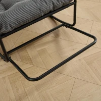 Sedia a dondolo da esterno con cuscino confortevole, per soggiorno, camera da letto, sala lettura, 75x116x82 cm, Grigio(m-8)