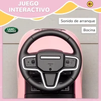 AIYAPLAY Coche Correpasillos con Licencia de Land Rover para Niños 18-36 Meses con Almacenaje Bocina Sonidos de Motor Rosa(m-5)