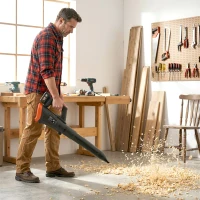 Outsunny Soplador de Hojas Sin Cable 18V con 2 Baterías de 4.0Ah y Cargador Motor sin Escobillas 600W 3 Velocidades Negro(m-9)