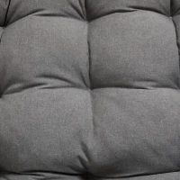 Sedia a dondolo da esterno con cuscino confortevole, per soggiorno, camera da letto, sala lettura, 75x116x82 cm, Grigio(m-12)