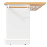 Mobile Kitchen Island with 2 Doors, 6 Drawers and Wood-Effect Worktop, Rolling Cart for Compact Dining Areas, 120L x 45W x 91H cm, White(m-11)