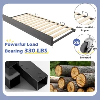 Upholstered Daybed with Pull-Out Trundle & Removable Front Rail, Space-Saving Sofa Bed for Compact Flats, 197L x 99W x 70H cm, Grey(m-5)