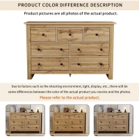 Modern Vintage Storage Cabinet with 7 Drawers, Versatile Sideboard for Living Room, Bedroom & Hallway, 152L x 40W x 88.5H cm, Wood(m-6)