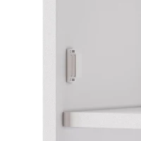Tall Kitchen Cabinet with Built‑In Power Outlets & 2 USB Ports, Modern Sideboard with App-Controlled LED, 120L x 40W x 176H cm, White(m-10)