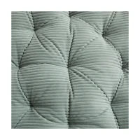 Poltrona Papasan, girevole a 360°, cuscino spesso(tessuto a coste), struttura in acciaio, 92x92x67 cm, Verde chiaro(m-14)