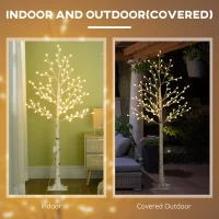 HOMCOM Drzewko świetlne 150 cm, 120 LED ciepłe białe, IP44(m-7)