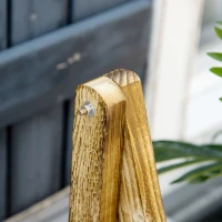 Outsunny Soporte para Plantas de Madera de 3 Niveles para Interior y Exterior Terraza Jardín 100x37x93 cm Carbonizado(m-8)