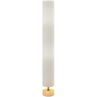 HOMCOM Lampadaire sur pied de salon avec abat-jour en lin, interrupteur à pied, 2 x douille E27, 120 cm, gris