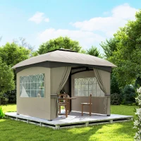 Pawilon ogrodowy 3,4x3,4m, wodoodporny, 4 ścianki(m-8)