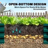 Outsunny Letto per Orto Rialzato a Fondo Aperto con Rivestimento, in Acciaio Zincato, 120x60x30.5 cm, Verde(m-5)